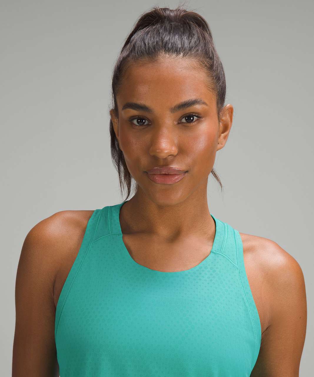 Lululemon Fast and Free Race Length Tank Top - Kelly Green