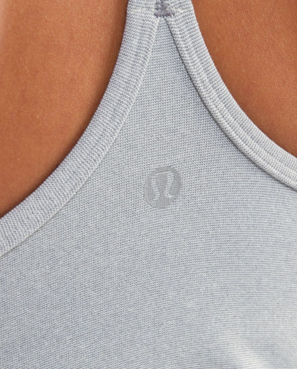 Lululemon Power Y Tank - Ghost Blurred Grey Mini Stripe