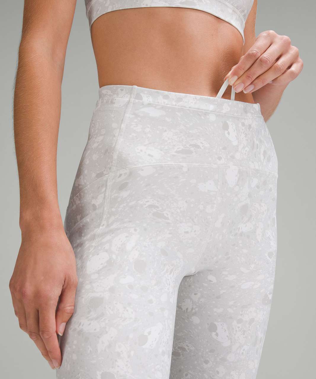 Lululemon Swift Speed High-Rise Crop 21" - Terrazzo Marble Silver Ice Multi