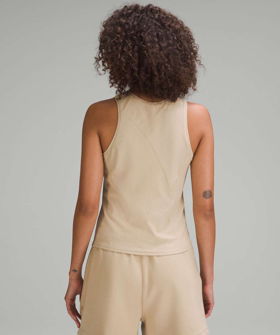 Lululemon Asymmetrical Ribbed Cotton Tank Top - Trench