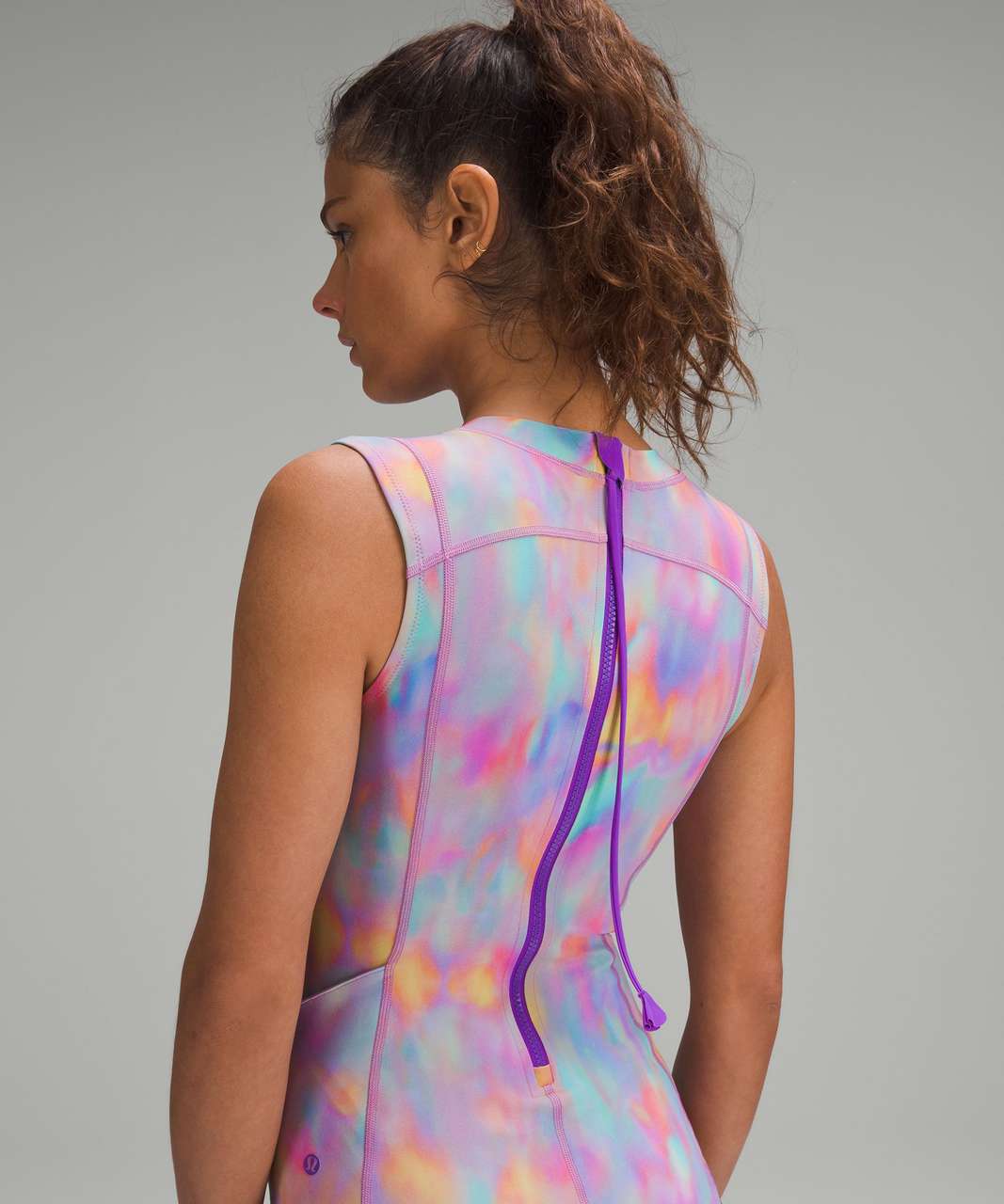 Lululemon Zip-Back Paddle Suit *Medium Bum Coverage - Prism Wash Print Multi