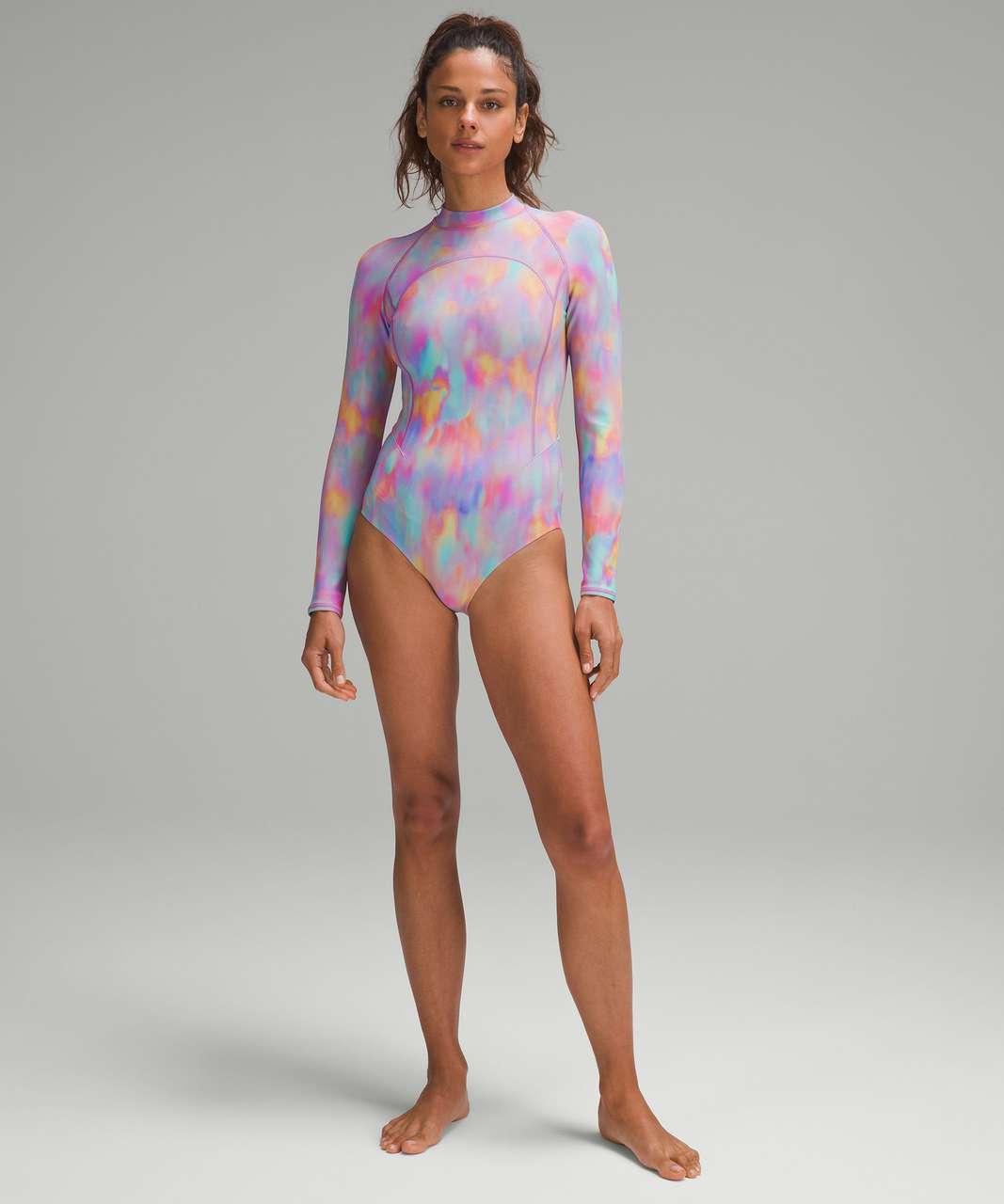 Lululemon Long-Sleeve Zip-Back Paddle Suit - Prism Wash Print