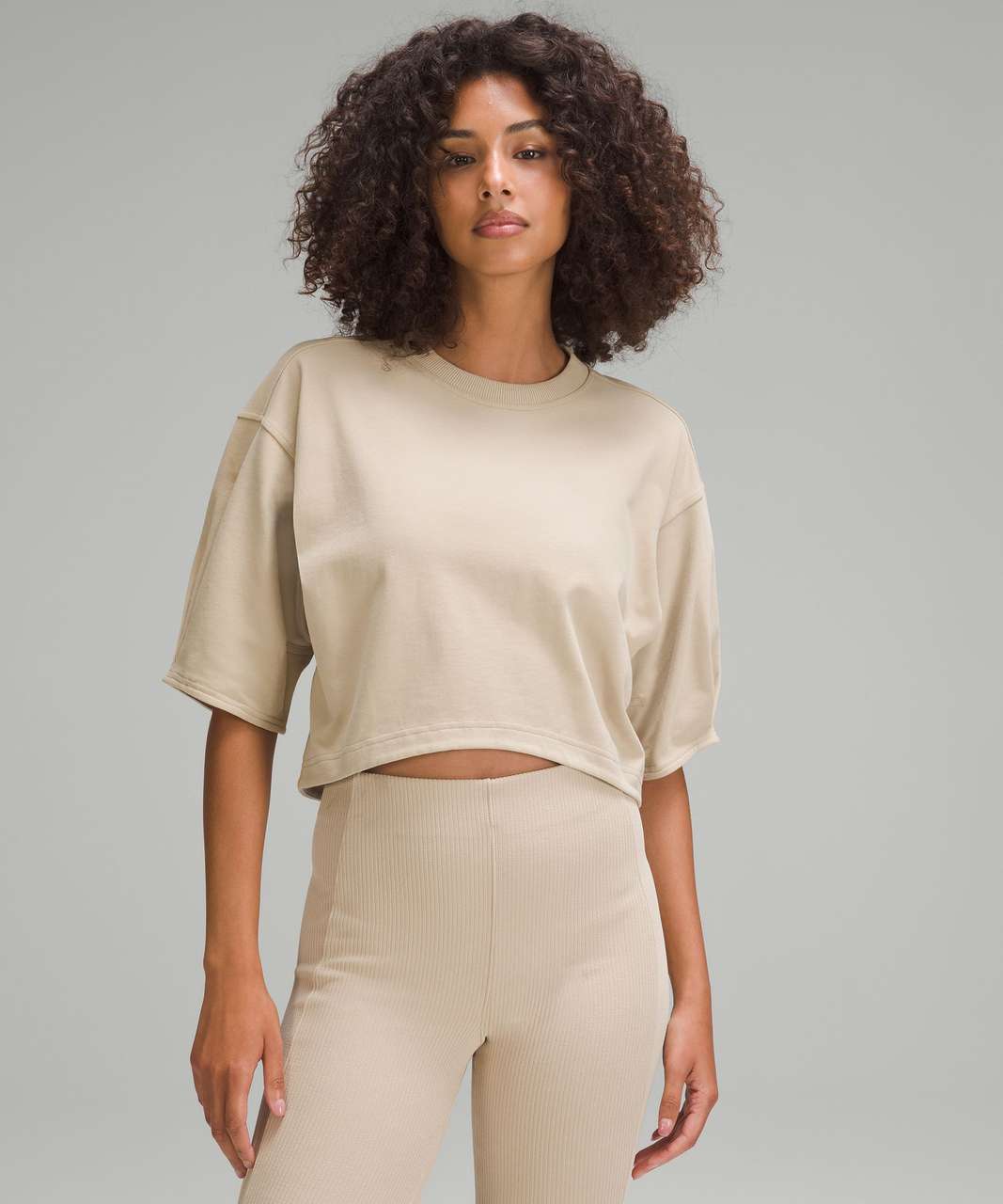 Lululemon Heavyweight Cotton Cut-Out T-Shirt - Trench