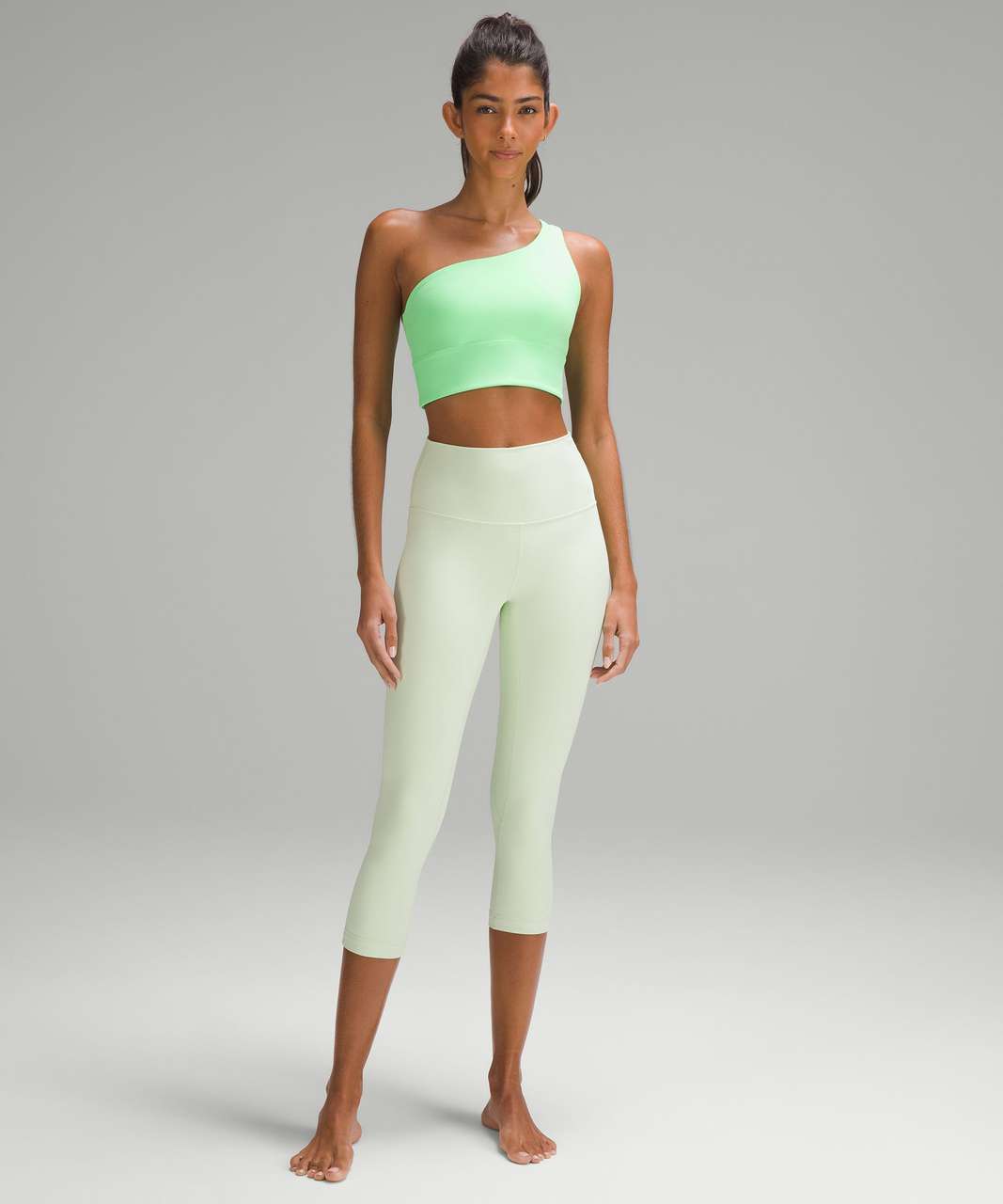 Lululemon Align Asymmetrical Bra *Light Support, C/D Cup - Pistachio - lulu  fanatics