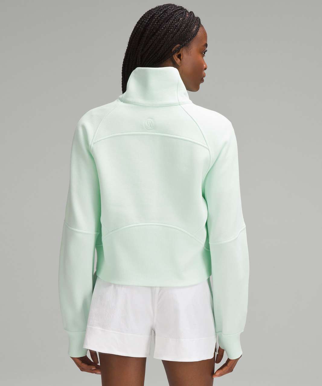 Scuba Half Zip Funnel Neck XS/S (Heathered Delicate Mint) on a usual 8/10  🤭 : r/lululemon