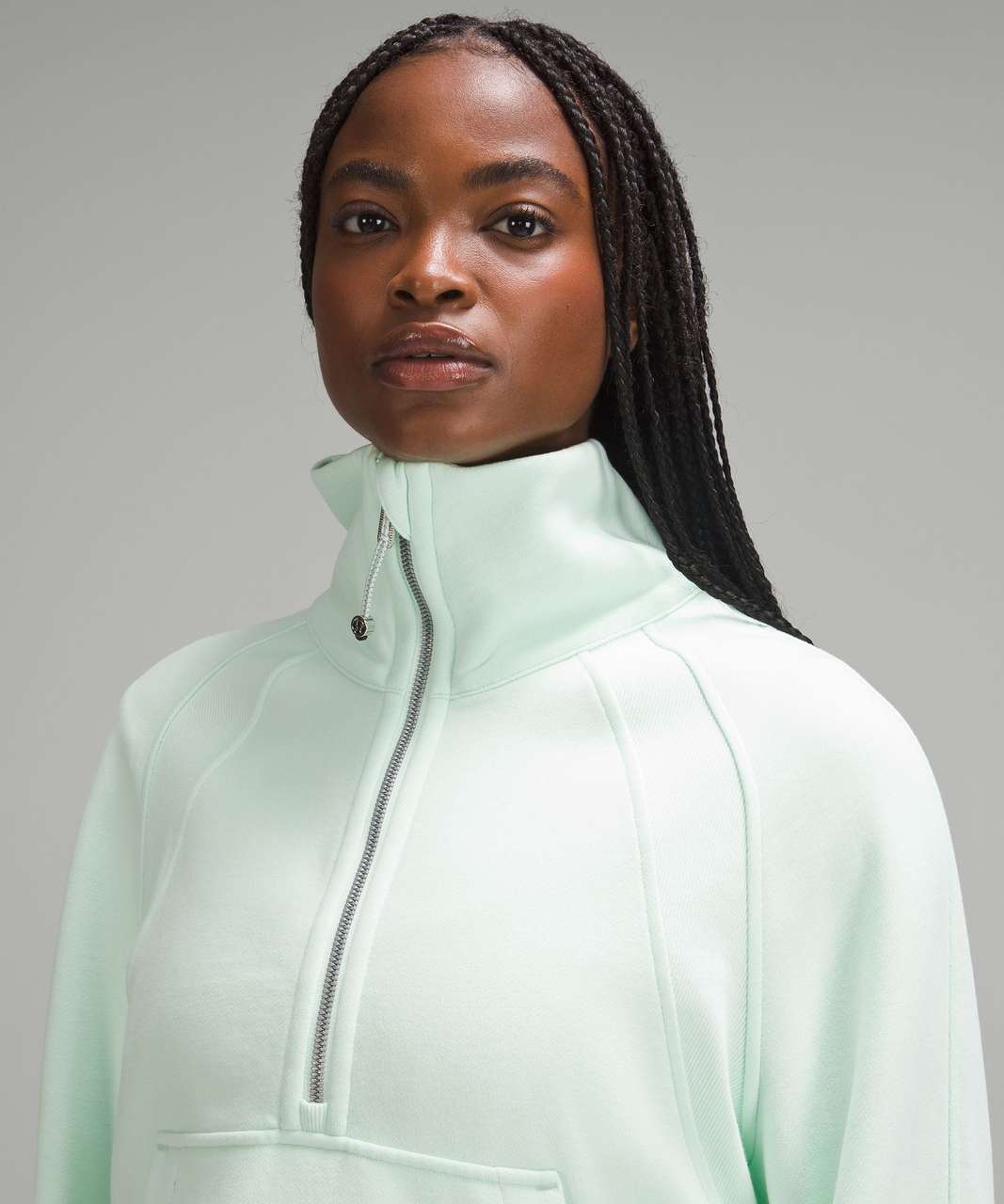 Lululemon Scuba Oversized Funnel-Neck Half Zip - White - lulu fanatics