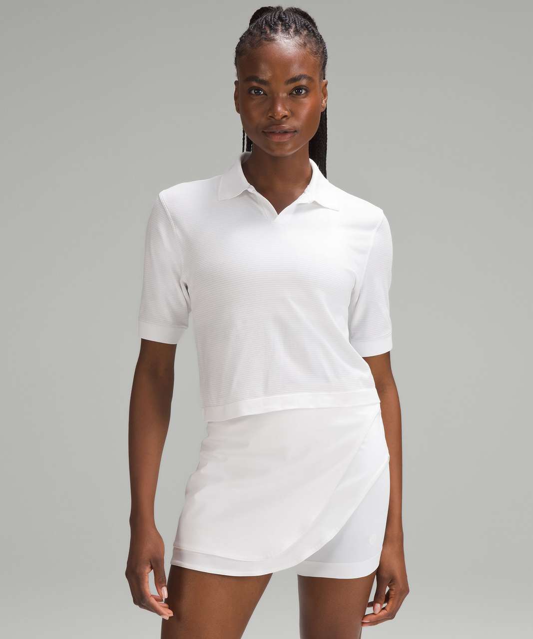 Lululemon Swiftly Tech Relaxed-Fit Polo Shirt - White / White - lulu  fanatics