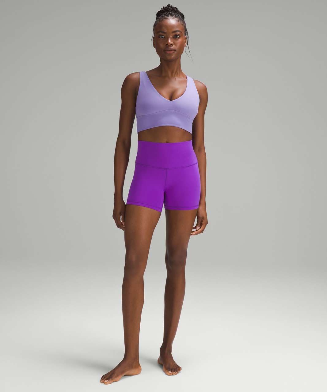 Lululemon Womens Ribbed Sculpt Shorts Size 4 Purple Cheetah