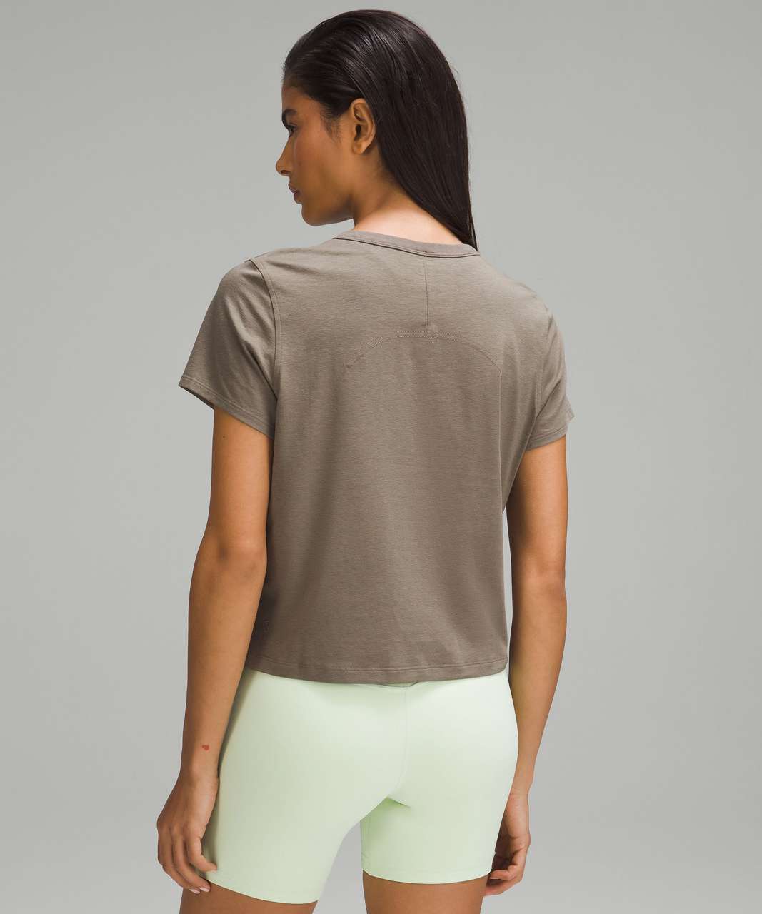 Lululemon Heavyweight Crepe Short Sleeve Shirt - Carob Brown - lulu fanatics