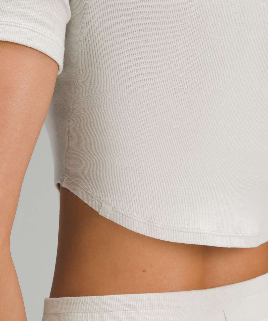 Lululemon Hold Tight Cropped T-Shirt - Bone