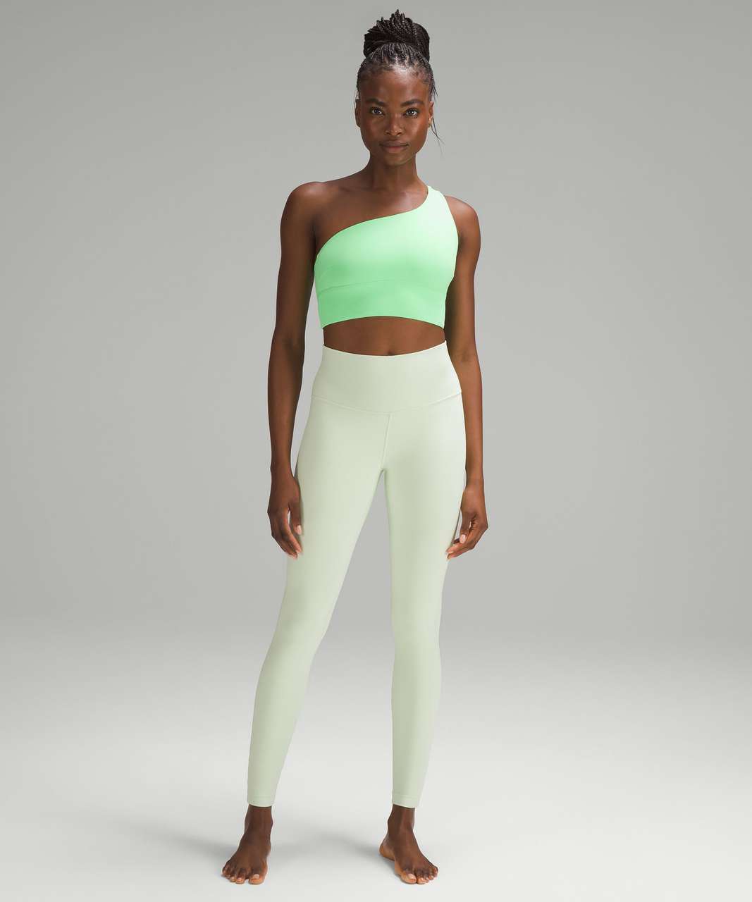 Lululemon Align Asymmetrical Bra *Light Support, C/D Cup - Pistachio - lulu  fanatics