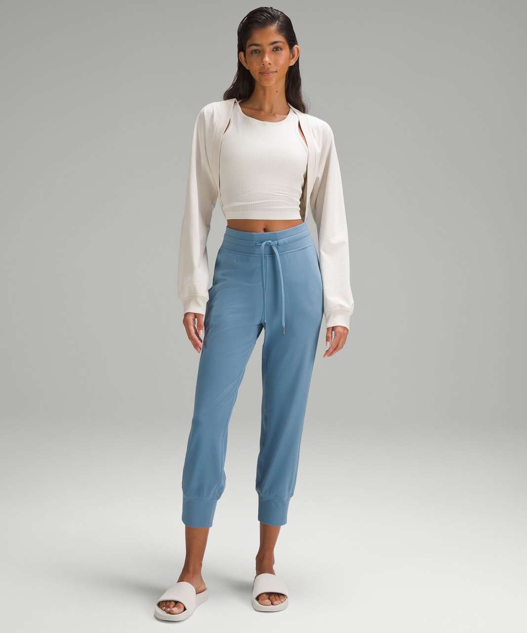 Buy Lululemon Ready To Rulu High-rise Cropped Joggers - Powder