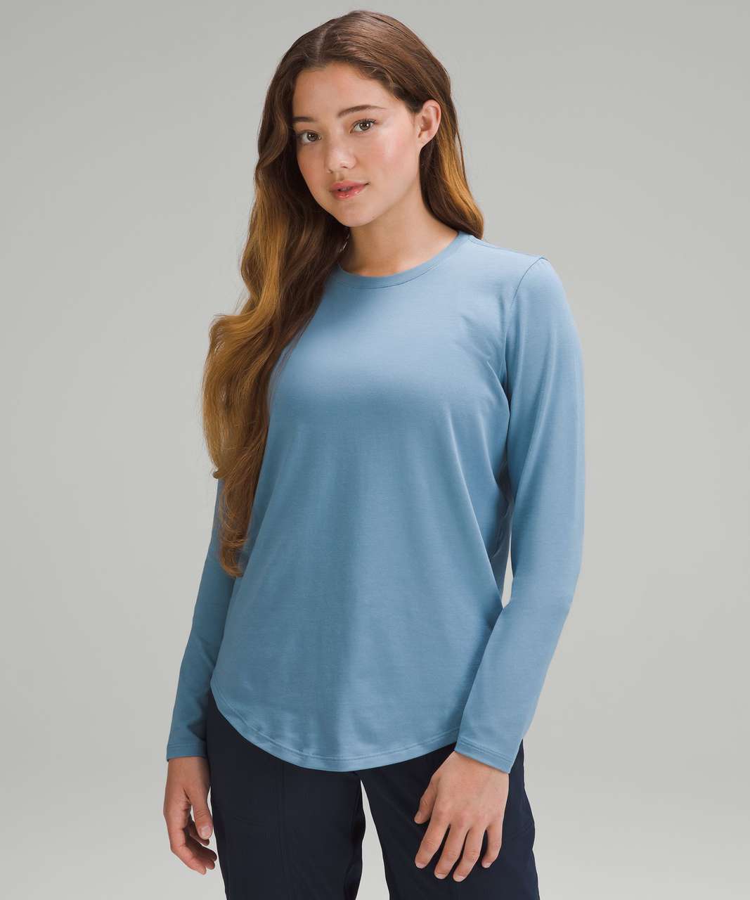 Lululemon Hold Tight Ribbed Long Sleeve Shirt - Night Sea - lulu fanatics