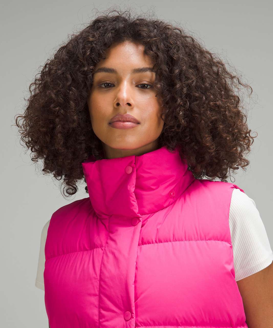 lululemon WUNDER PUFF SUPER-CROPPED - Down jacket - sonic pink/neon pink -  Zalando.de