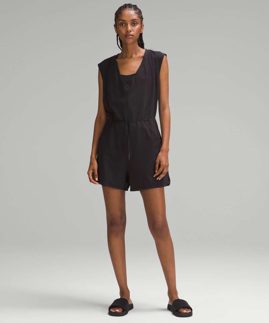 Lululemon French Terry V-Neck Romper - Black