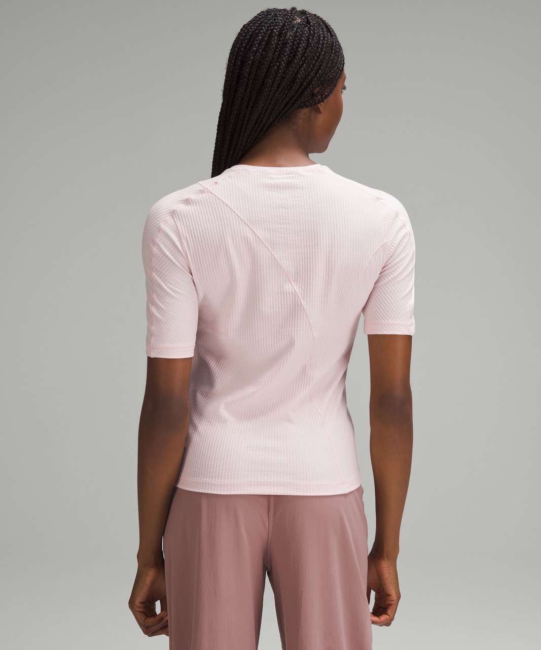 Lululemon Asymmetrical Ribbed Cotton T-Shirt - Flush Pink - lulu