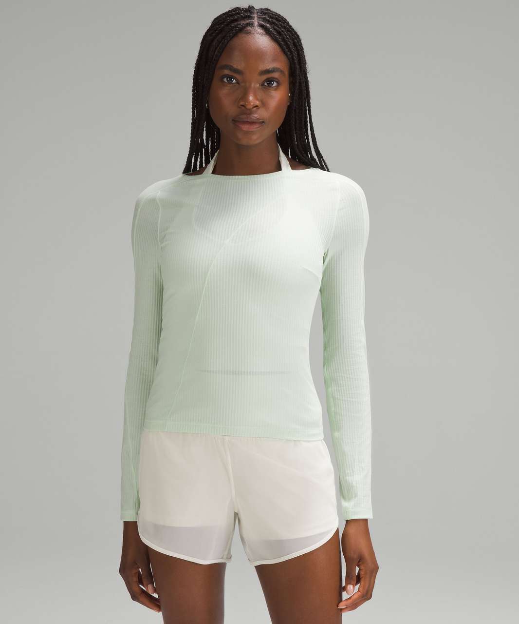 Lululemon Asymmetrical Ribbed Cotton Long-Sleeve Shirt - White