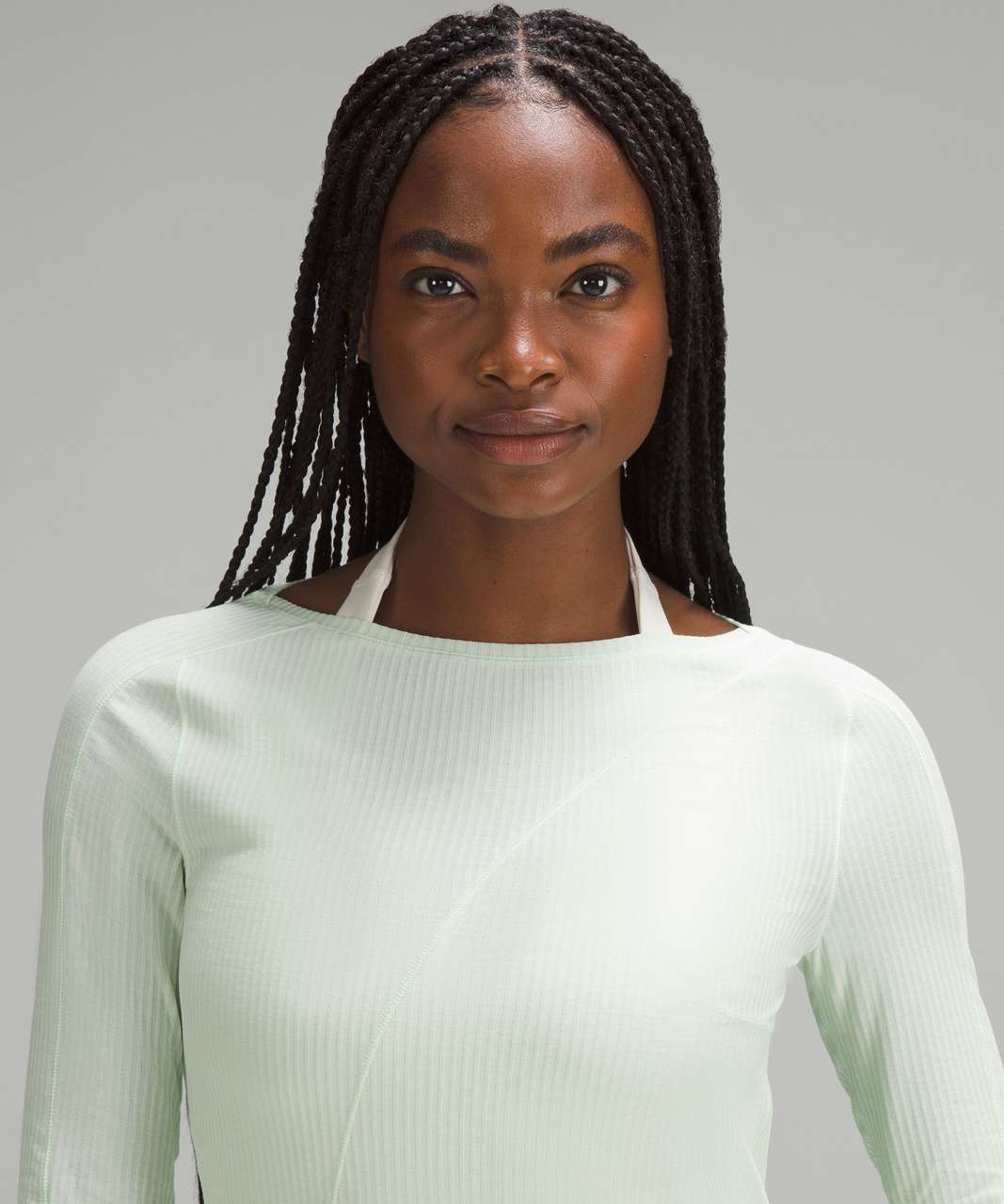 Lululemon Asymmetrical Ribbed Cotton Long-Sleeve Shirt - Kohlrabi Green - lulu  fanatics