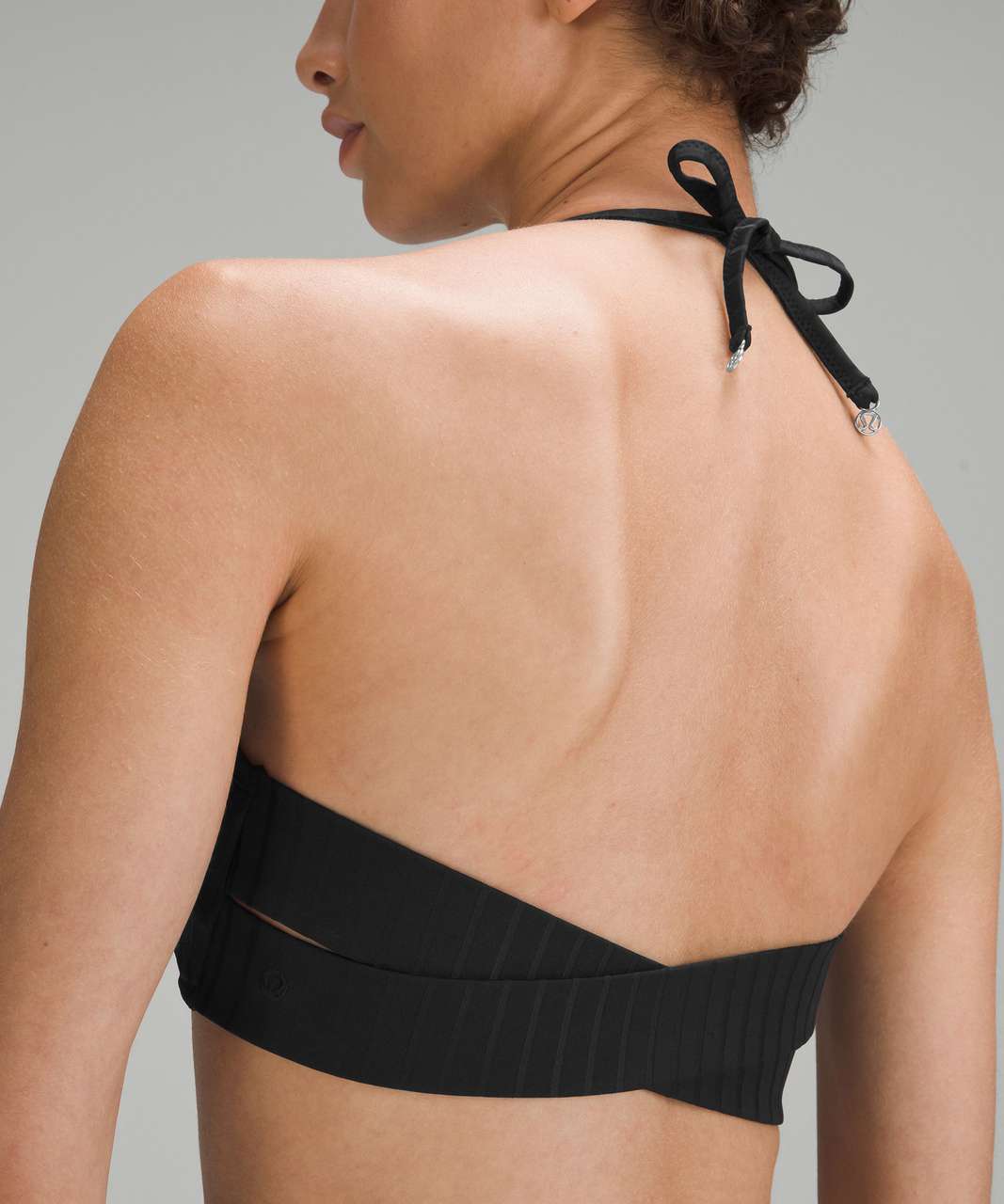 Lululemon Ribbed Halter Cross-Back Swim Top *A/B Cups - Black