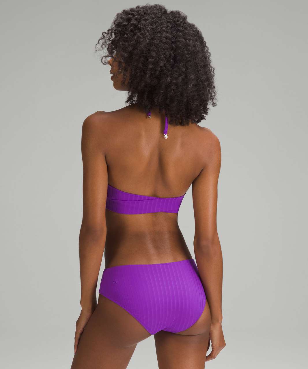 Lululemon Ribbed Mid-Rise Thong Swim Bottom - Mango Dream - lulu fanatics