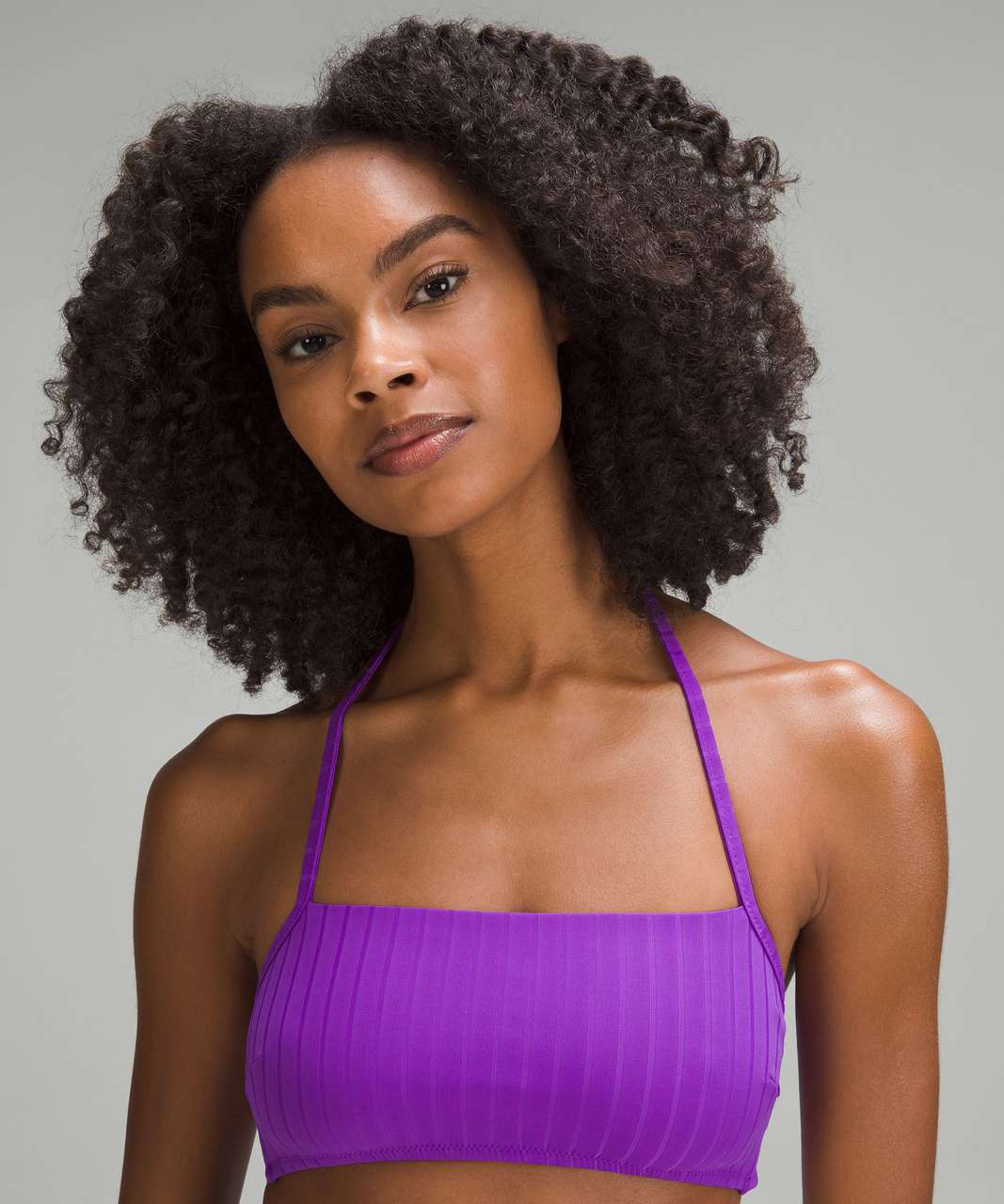 Lululemon Ribbed Halter Cross-Back Swim Top *A/B Cups - Atomic Purple