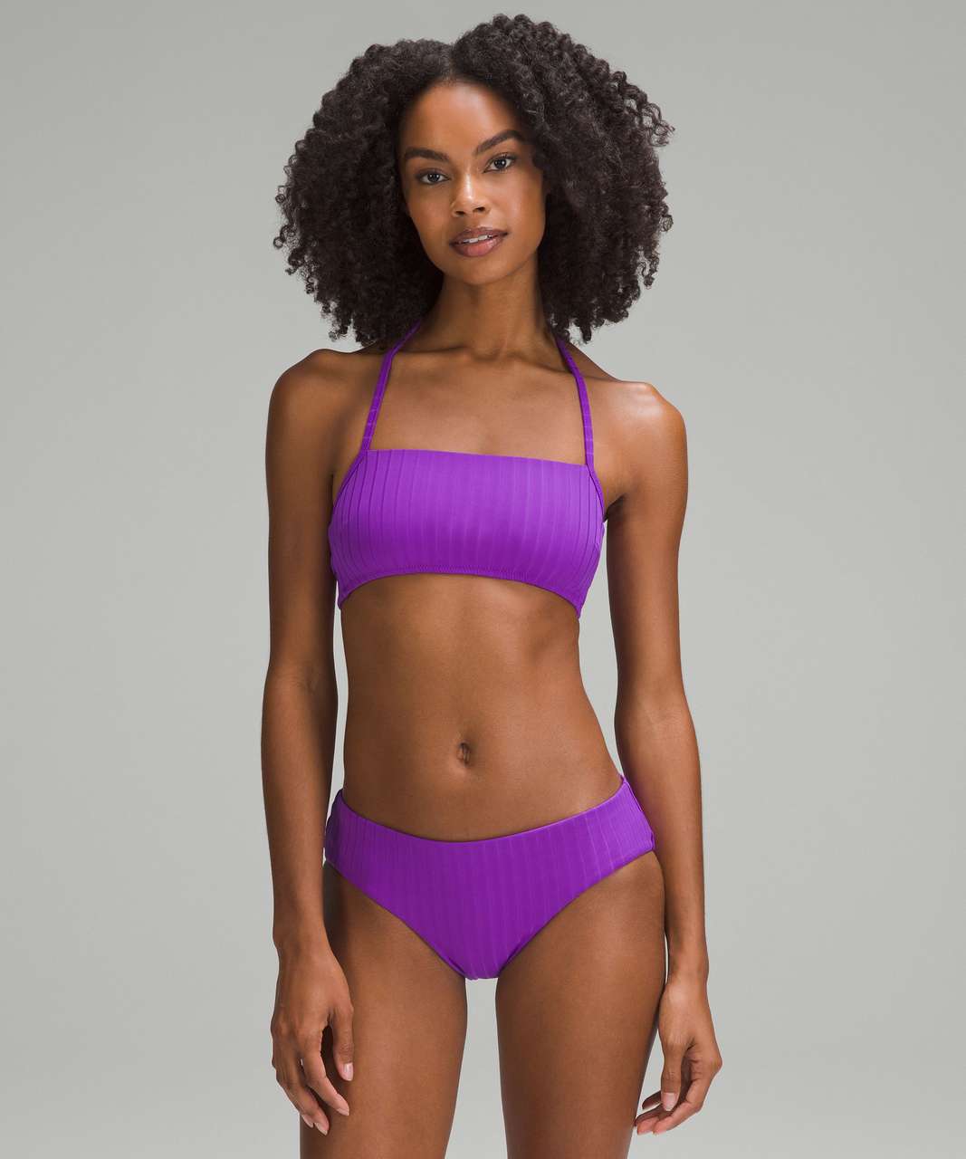 Lululemon Ribbed Halter Cross-Back Swim Top *A/B Cups - Atomic Purple