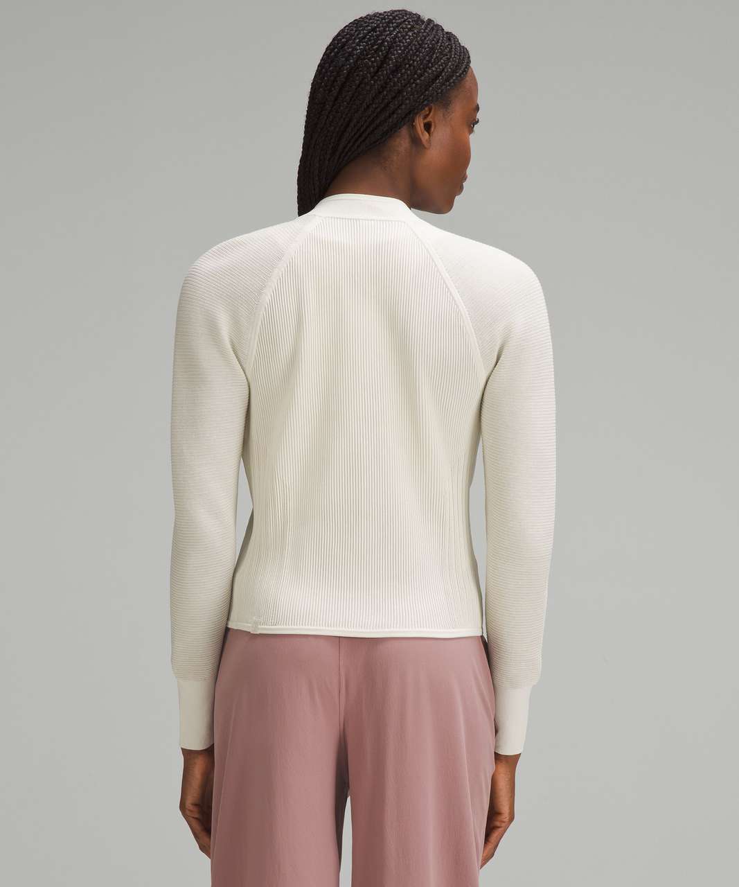 Lululemon Lightweight Ribbed Knit Jacket - Bone