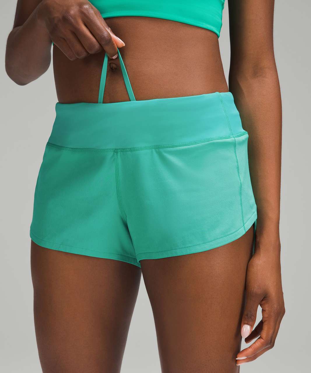 LULULEMON Speed Up 2.5 HR Hi-Rise Short 0 2 4 Pistachio Green