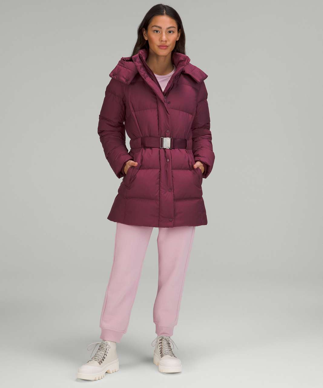 Lululemon Wunder Puff Waist Jacket - Cassis