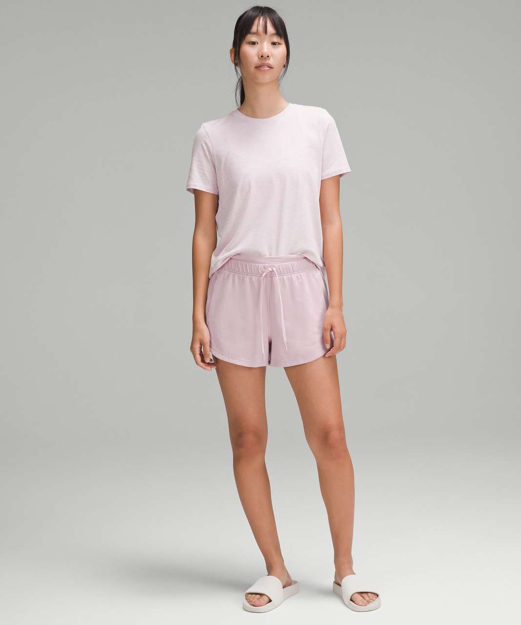 Lululemon Love Crewneck T-Shirt - Heathered Meadowsweet Pink