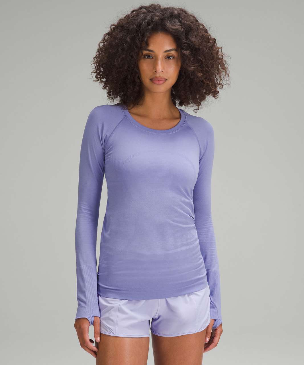 Lululemon Swiftly Tech Long-Sleeve Shirt 2.0 - Dark Lavender / Dark  Lavender - lulu fanatics