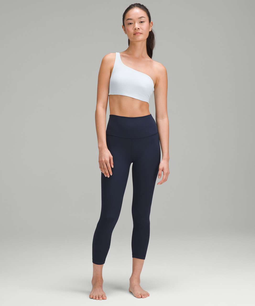 Lululemon Ribbed Nulu Asymmetrical Yoga Bra *Light Support, A/B Cup - Powder Blue