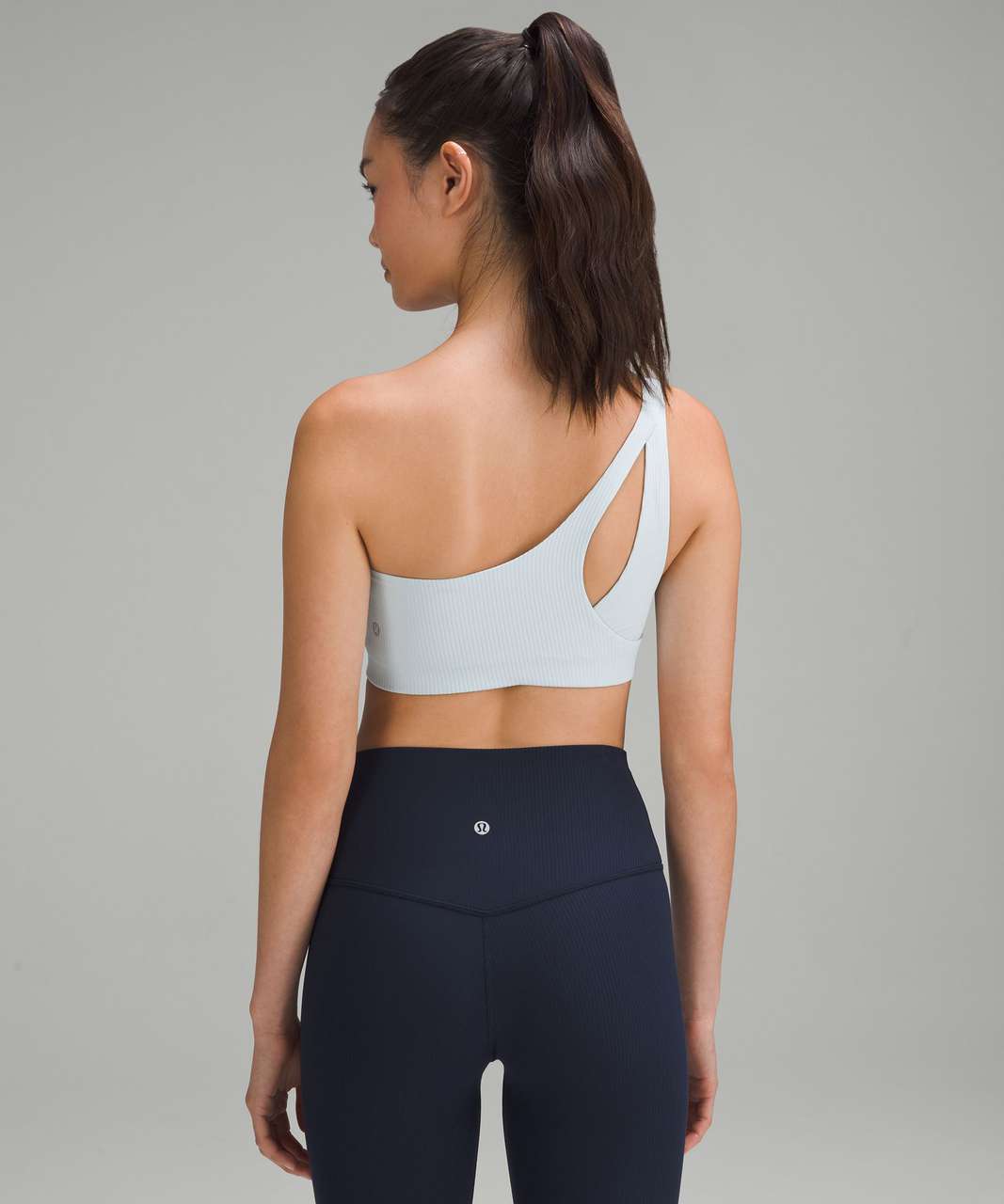 Lululemon Ribbed Nulu Asymmetrical Yoga Bra *Light Support, A/B Cup - Powder Blue