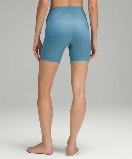 Lululemon High-Rise Yoga Short 6 *Grid Texture - Black - lulu fanatics