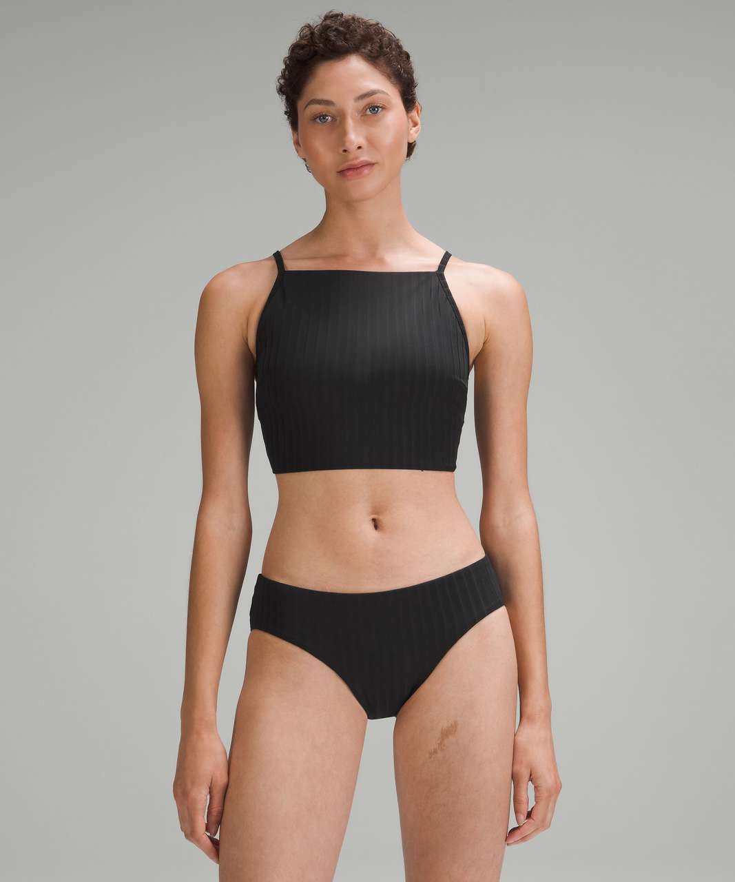 Lululemon Ribbed Mid-Rise Thong Swim Bottom - Mango Dream - lulu fanatics