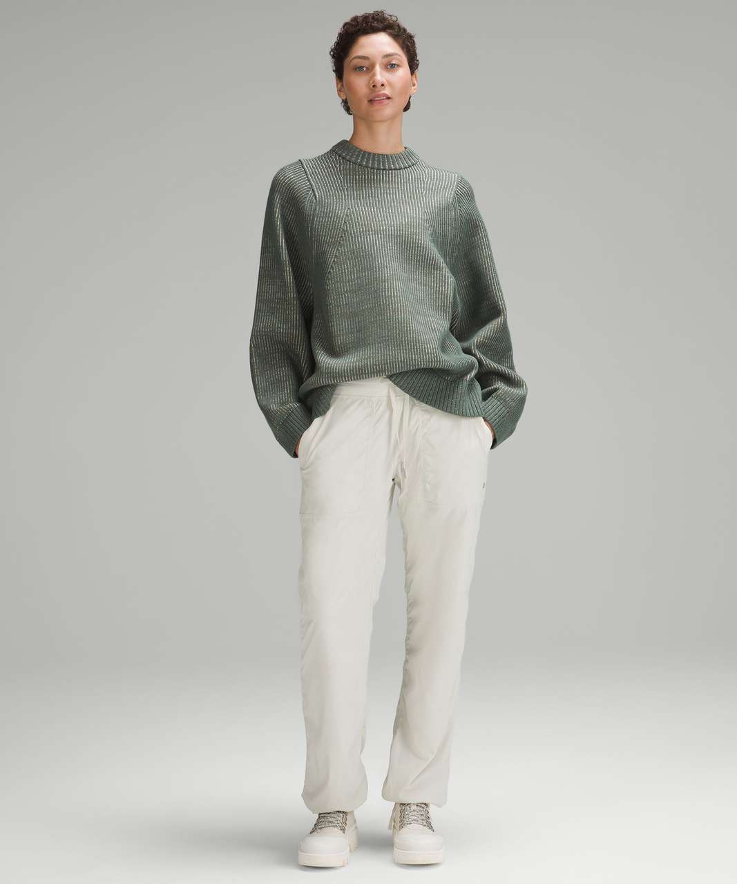 Lululemon Cotton-Blend Crewneck Sweater - Dark Forest / Mint Moment / Allspice / Natural Ivory