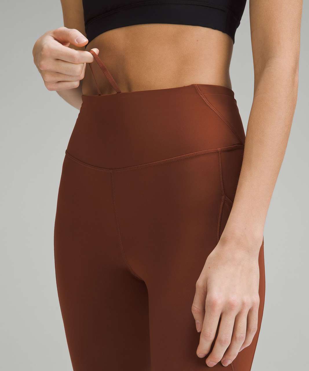 Lululemon Fast and Free High-Rise Tight 25” Pockets *Updated - Dark Terracotta