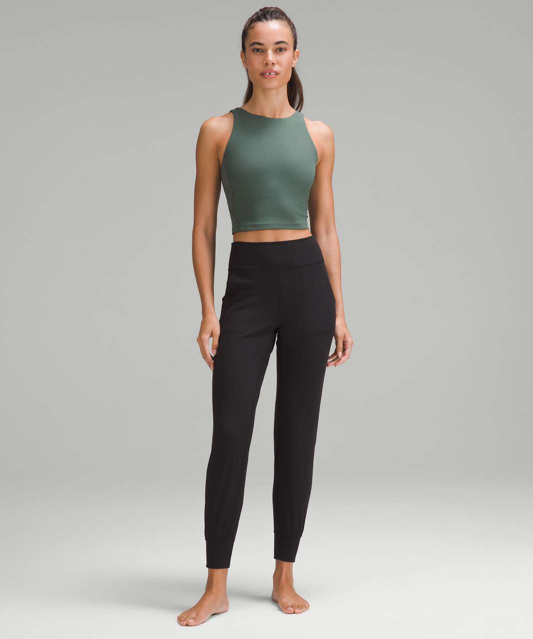 Lululemon Align High-Neck Tank Top - Dark Forest - lulu fanatics