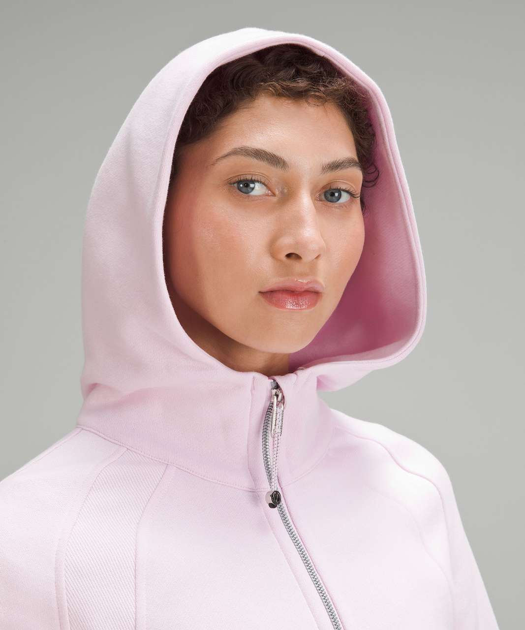 Lululemon Scuba Full Zip Hoodie Strawberry Milkshake 12 FLAW 