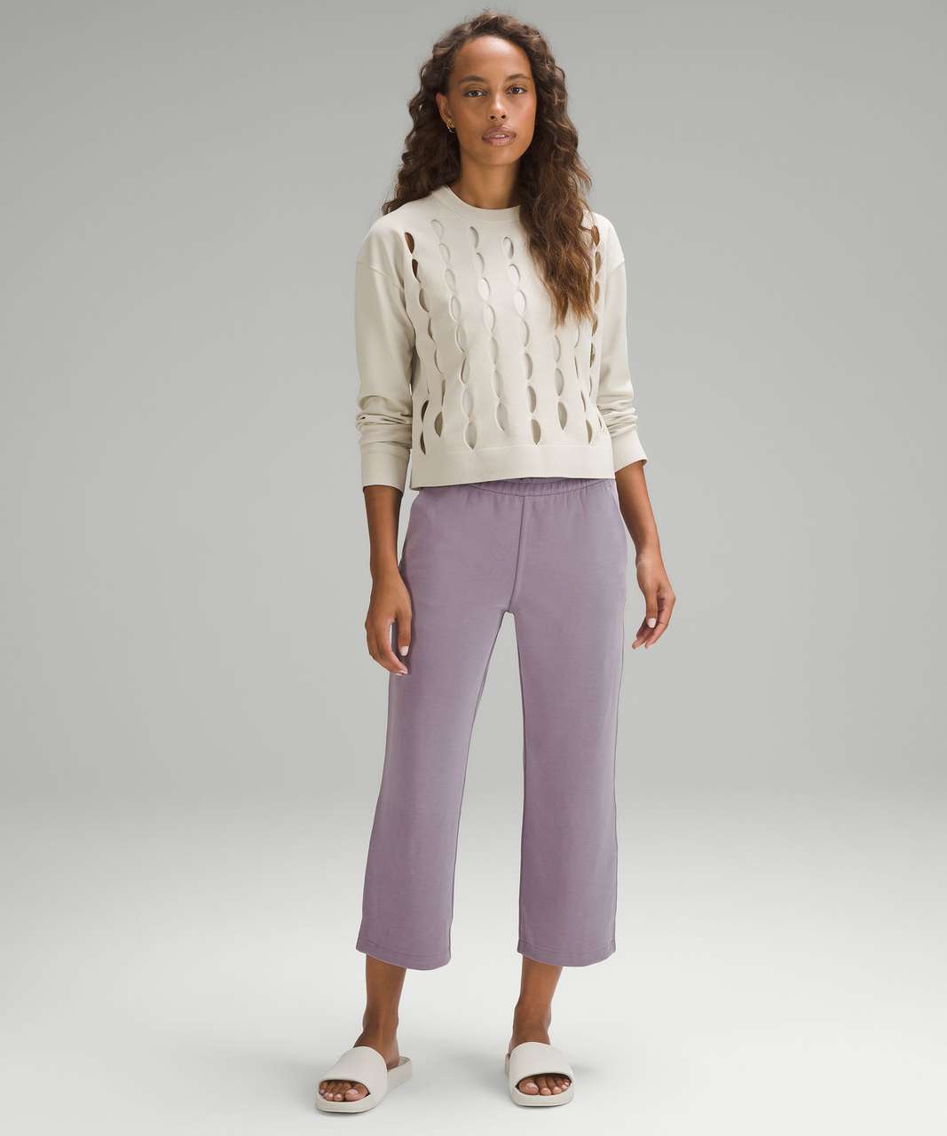 Lululemon Softstreme High-Rise Straight-Leg Cropped Pant - Purple Ash