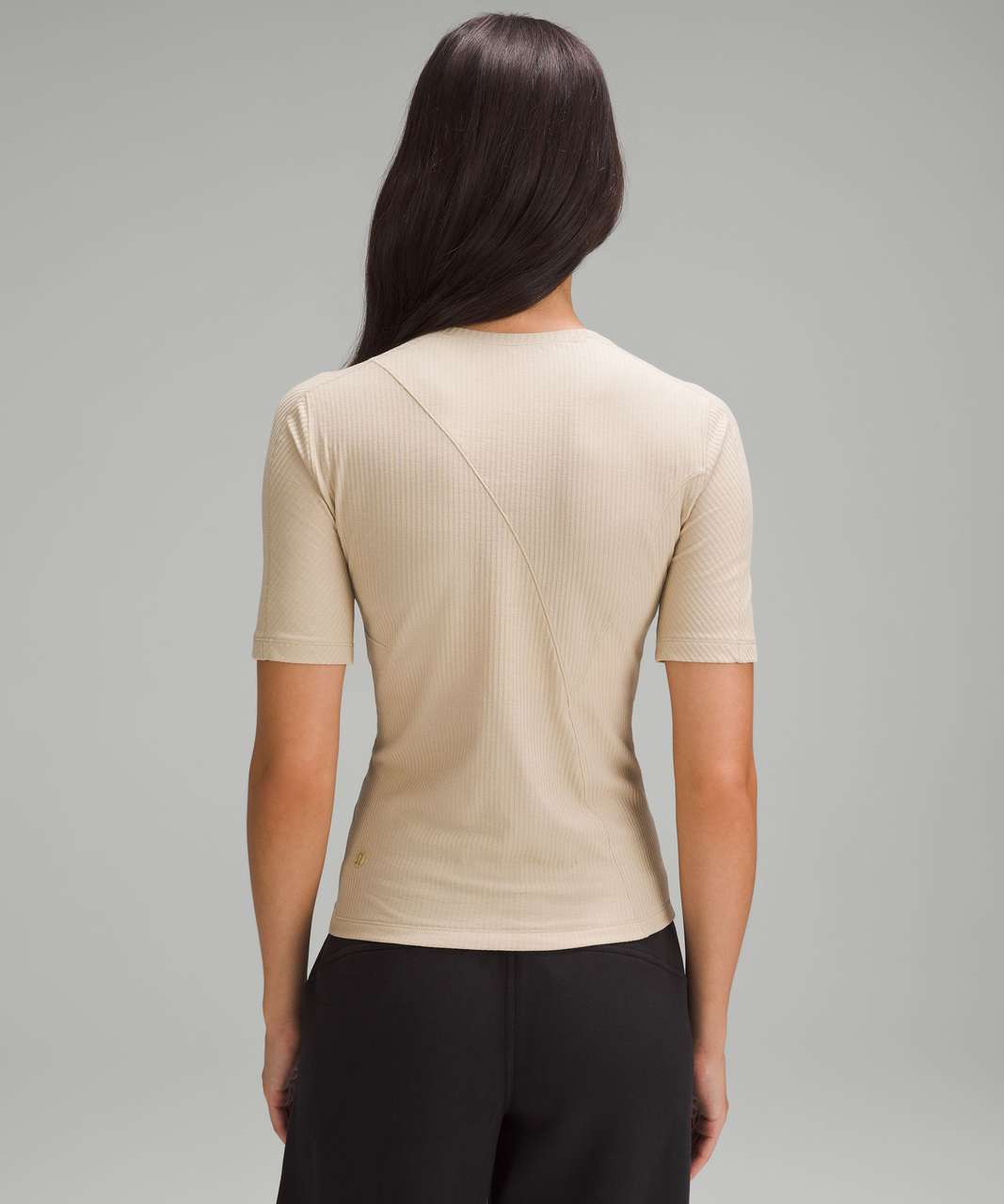 Lululemon Asymmetrical Ribbed Cotton T-Shirt - Trench