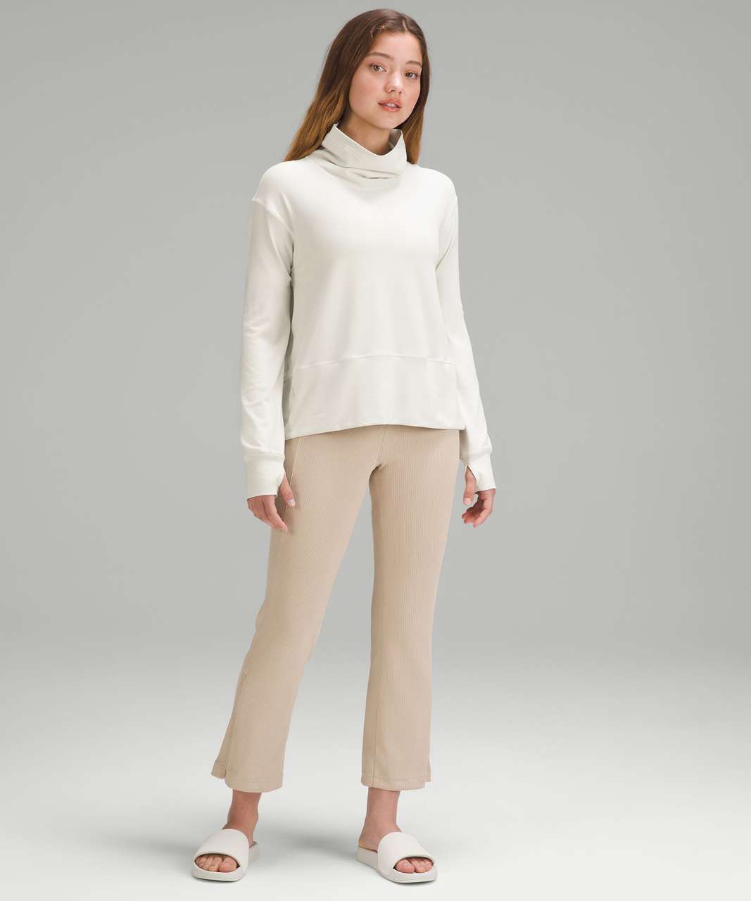 Lululemon Ready to Rulu Pullover - Bone