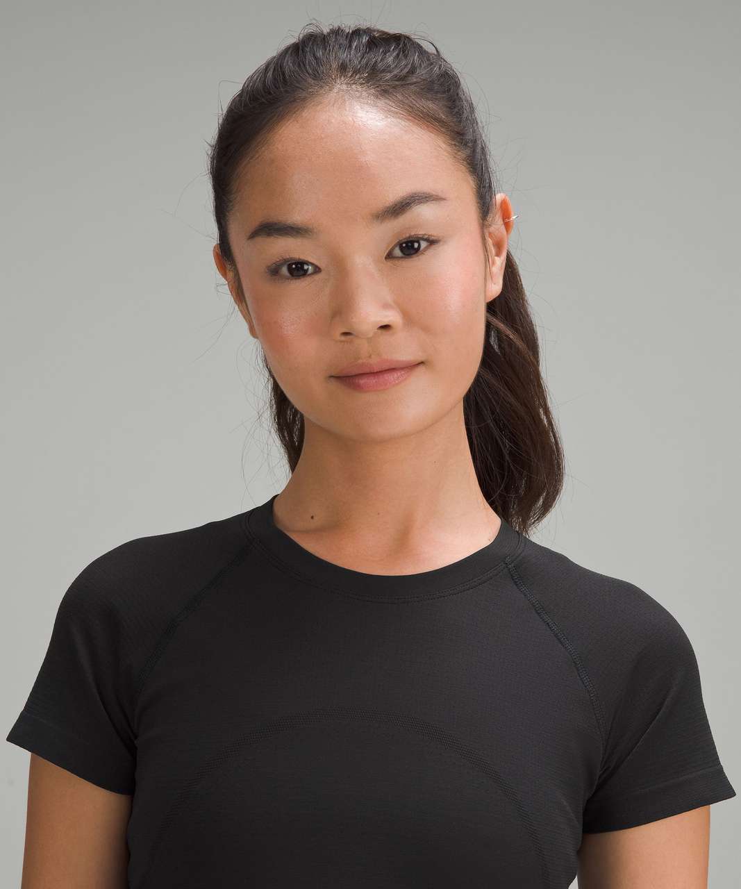 Lululemon Swiftly Tech Cropped Short-Sleeve Shirt 2.0 - Black / Black