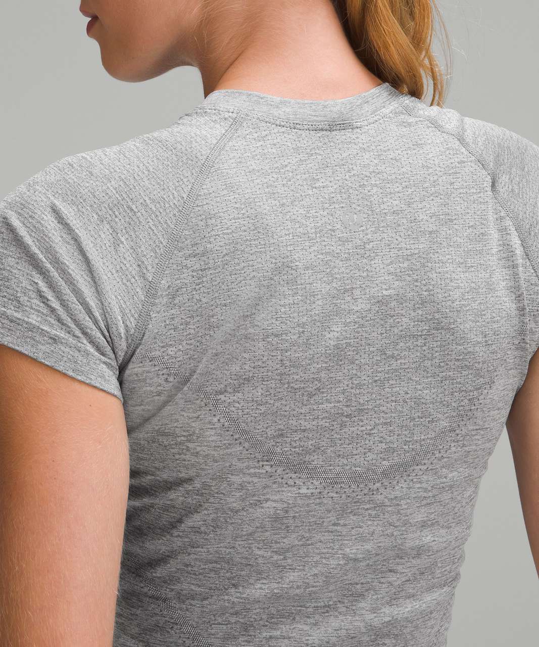 Lululemon Swiftly Tech Cropped Short-Sleeve Shirt 2.0 - Slate / White - lulu  fanatics