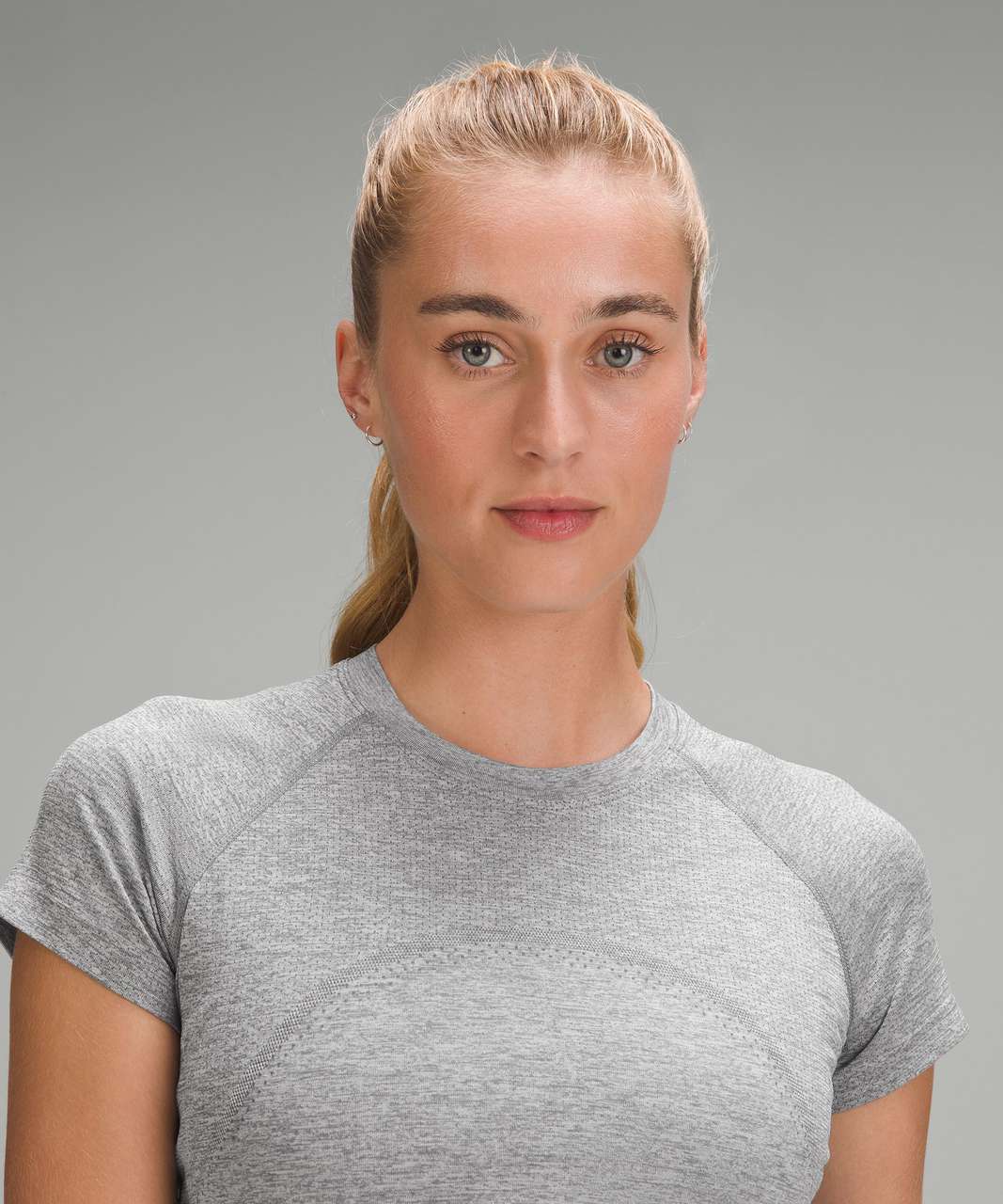 Lululemon Swiftly Tech Cropped Short-Sleeve Shirt 2.0 - Slate / White -  lulu fanatics