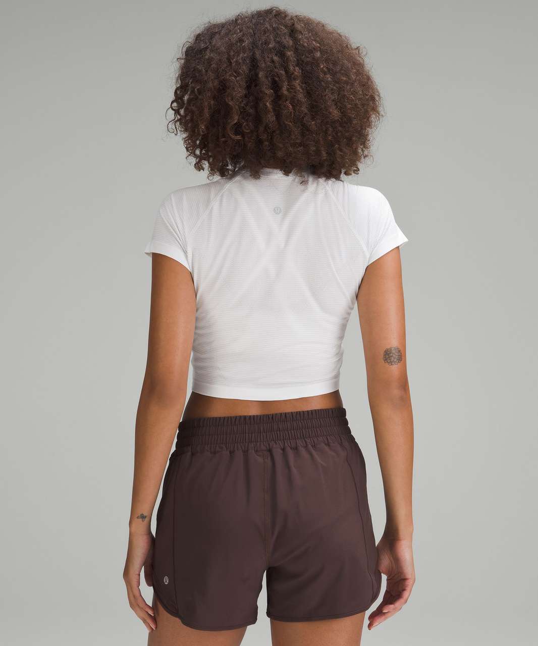 Lululemon Swiftly Tech Cropped Short-Sleeve Shirt 2.0 - White / White