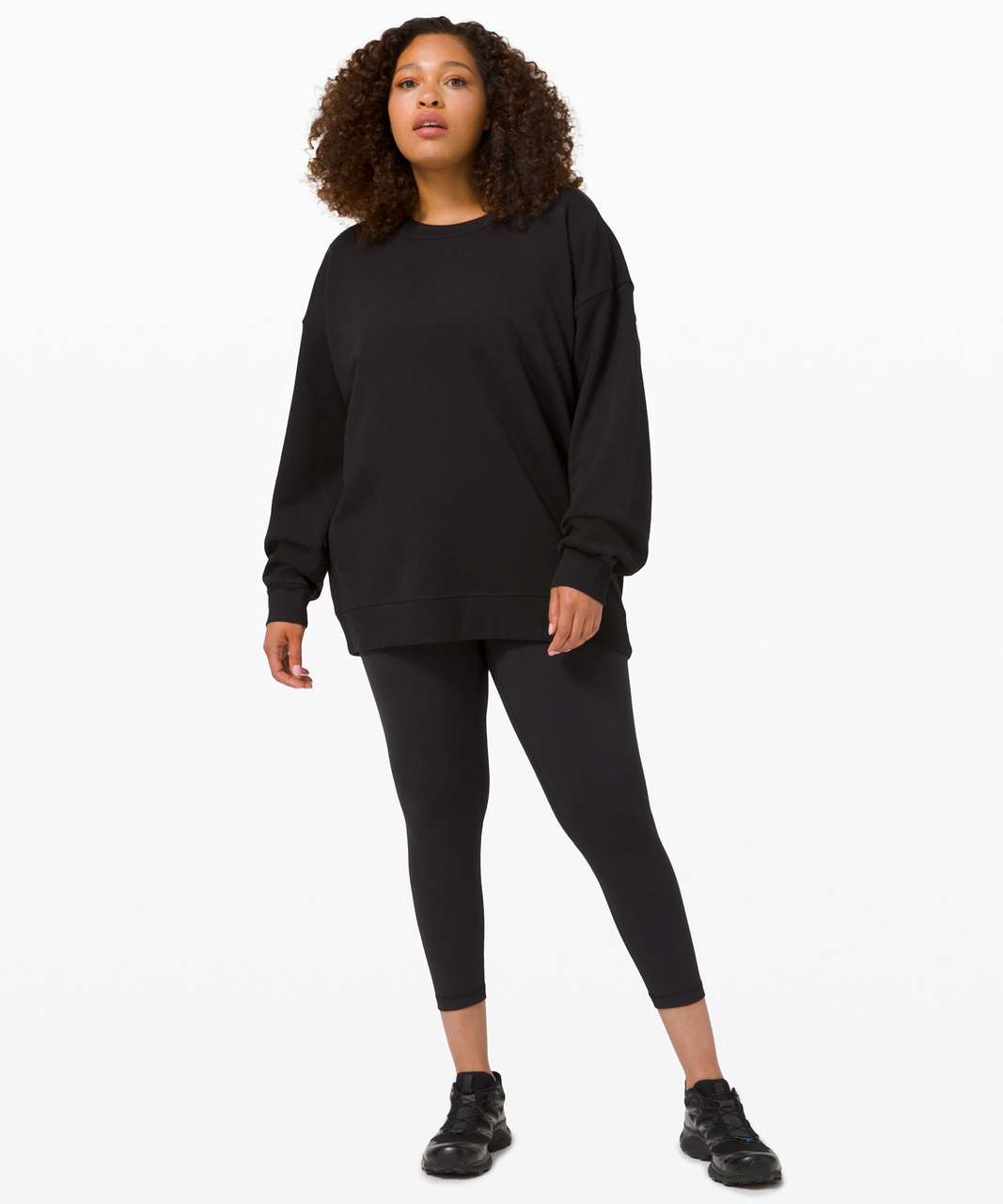 Lululemon Membership Perfectly Oversized Crew - Black - lulu fanatics