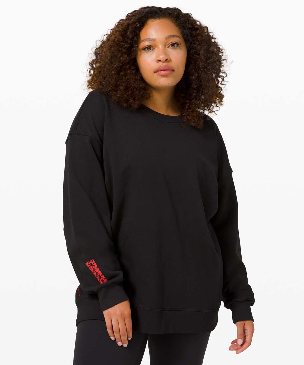 Lululemon Perfectly Oversized Crew - Black - lulu fanatics