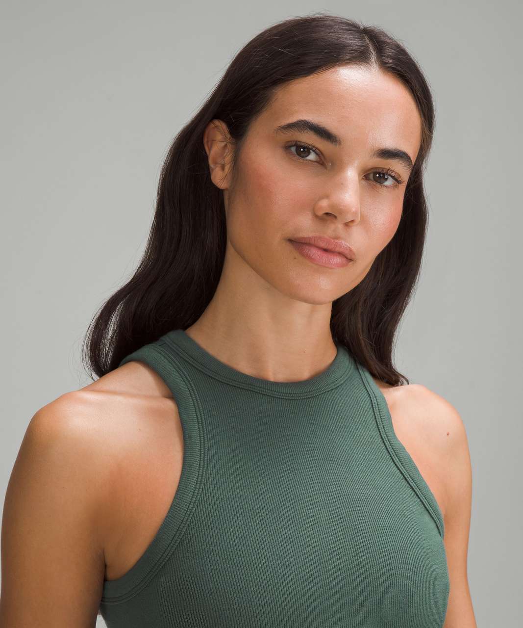 Lululemon Hold Tight Cropped Tank Top - Dark Forest