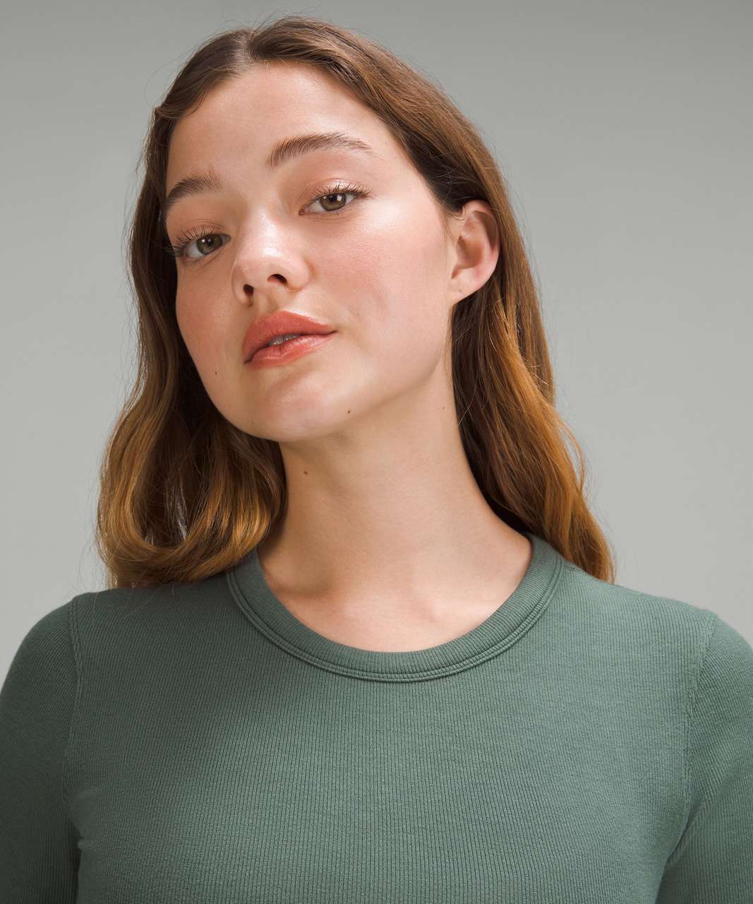 Lululemon Hold Tight Cropped T-Shirt - Dark Forest